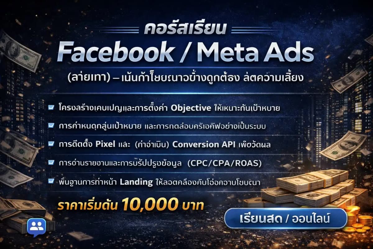 คอร์ส Facebook Ads สายเทา — MyAdsDev